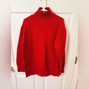 H&M Bold Red Cowl Neck Sweater
